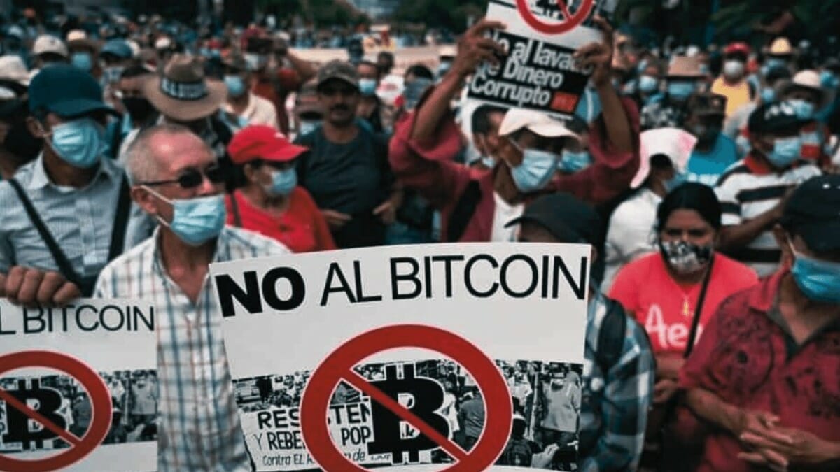 Anti-Bitcoin Protests Fill the Streets of El Salvador Amid BTC Legal Tender  Launch - Crypto News Australia
