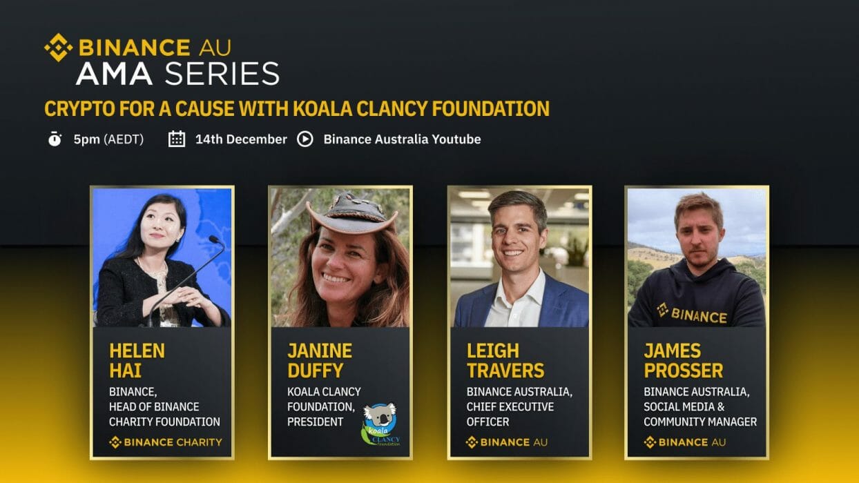 Binance Australia AMA series: Crypto for a Cause with Koala Clancy  Foundation