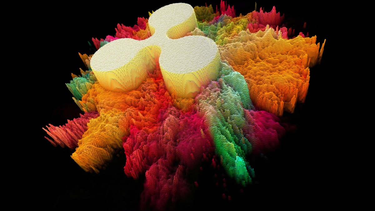 Ripple Symbol auf bunten Blöcken