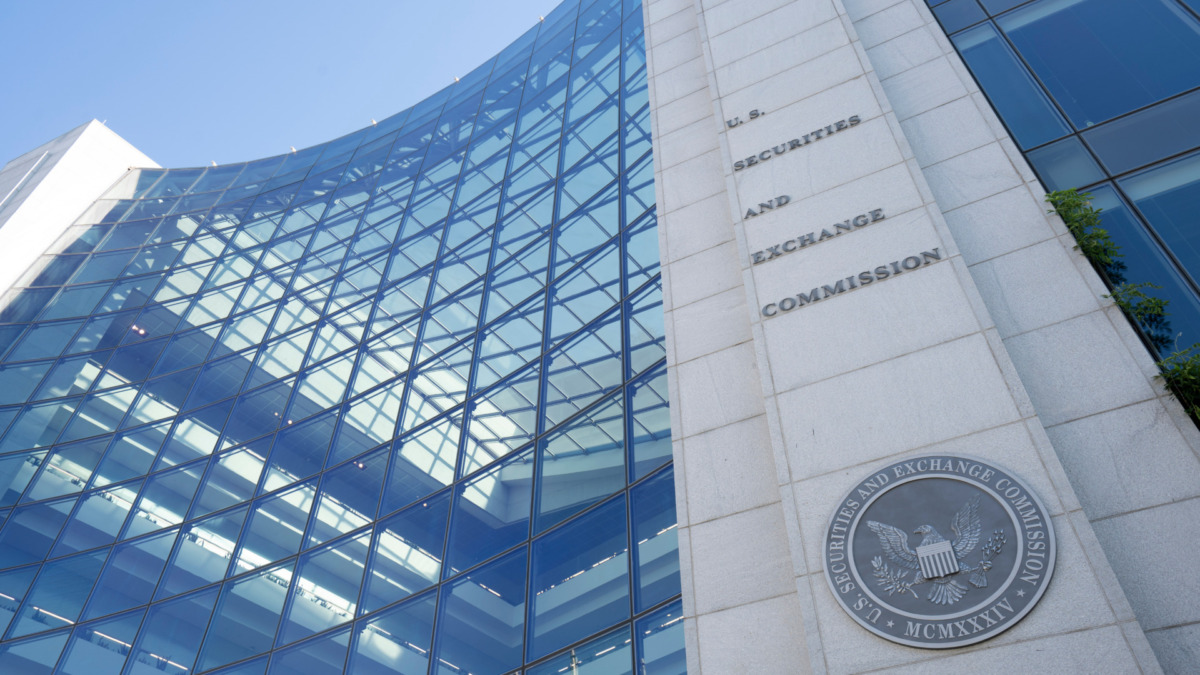 Washington, DC, USA - June 25, 2022: Exterior view of the U.S. Securities and Exchange Commission (SEC) headquarters in Washington, DC.