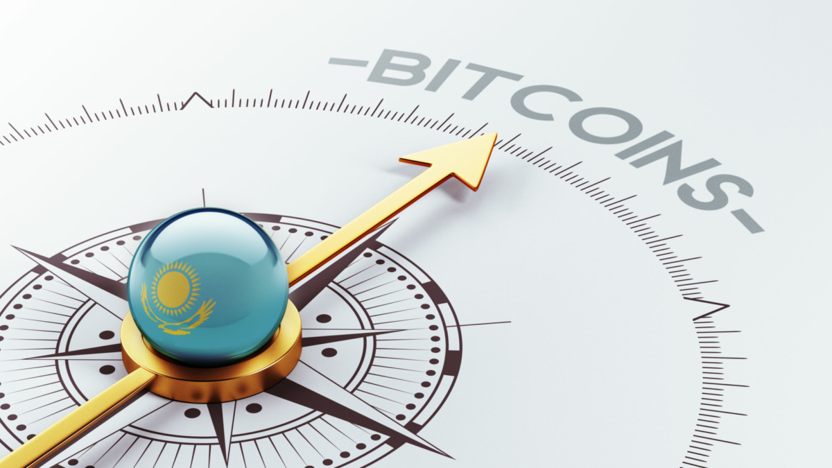 Kazakhstan High Resolution Bitcoin Concept