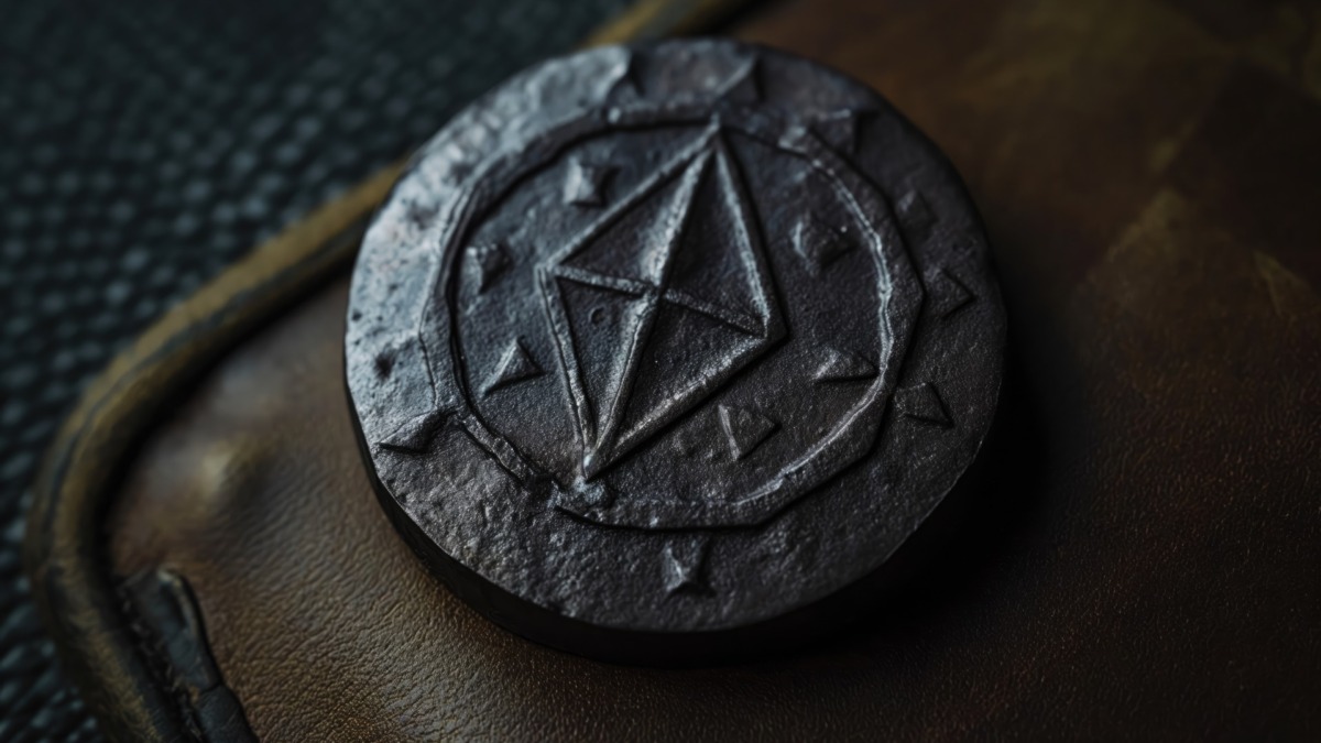 Ancient Echoes: Worn Silver Ethereum Coin with Nordic Runes, Testament to Time's Passage