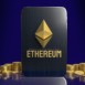 gold ethereum cryptocurrency for business concept 3d rendering, Bangkok ,Thailand, 02-07-2021.