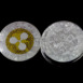 Cryptocurrencies XRP, Ripple on black background.