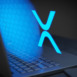XRP Glowing like a hologram on a laptop 3D Rendering