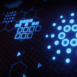 Cardano ADA crypto currency logo. 3D illustration with futuristic scanner effect. Investment concept 3D Rendering