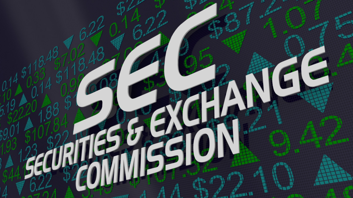 SEC Securities and Exchange Commission Stock Trade Regulation 3d Illustration
