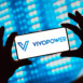 In this photo illustration, the VivoPower International logo is displayed on a smartphone screen.