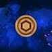 chainlink-link virtual currency image in the digital background. 3d illustrations.