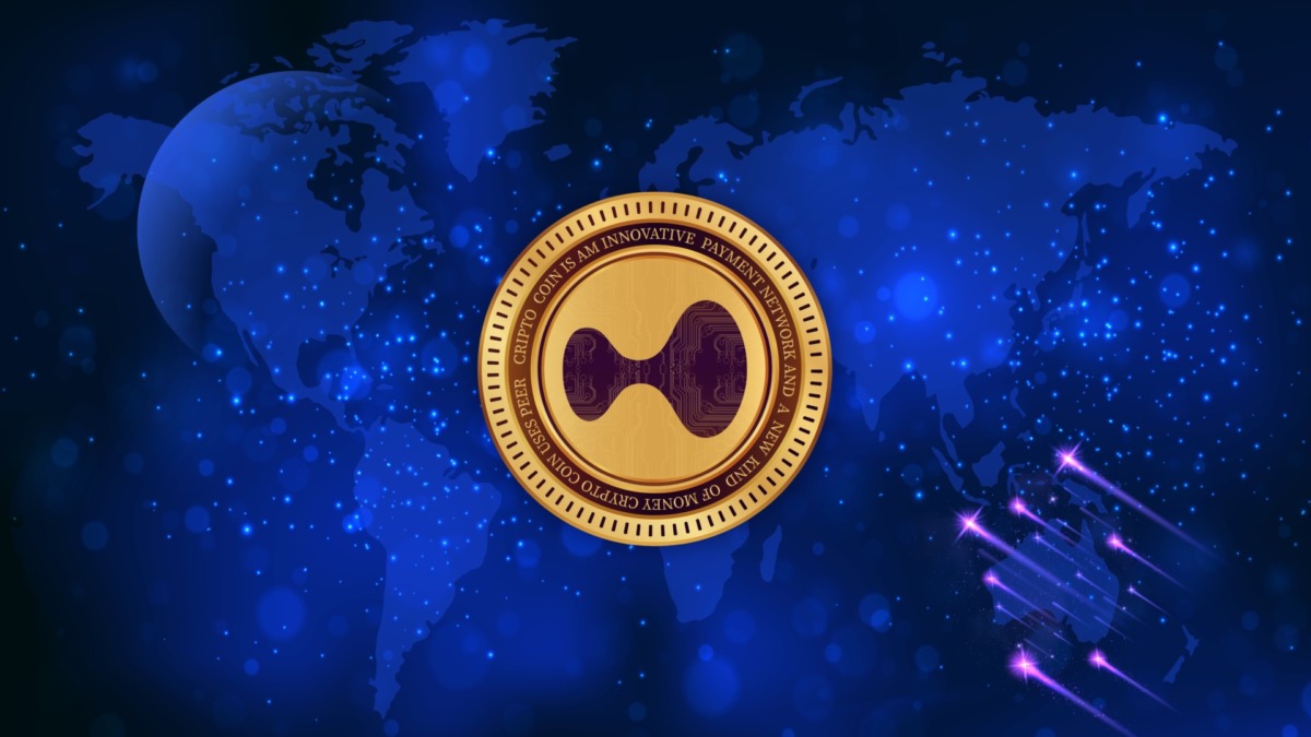 hyperliquid-hyper cryptocurrency illustrations on abstract background. 3d illustrations.