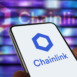 Chainlink decentralized blockchain oracle network displayed on mobile device