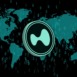 hyperliquid-hyper cryptocurrency illustrations on abstract background. 3d illustrations.