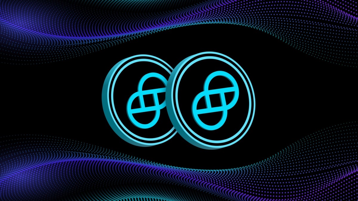 gemini dollar-gusd virtual currency images on digital background. 3d illustrations.