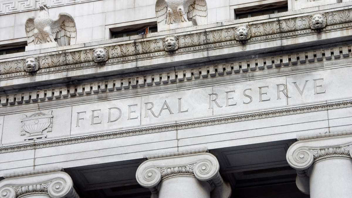 The facade of the Federal Reserve Bank.