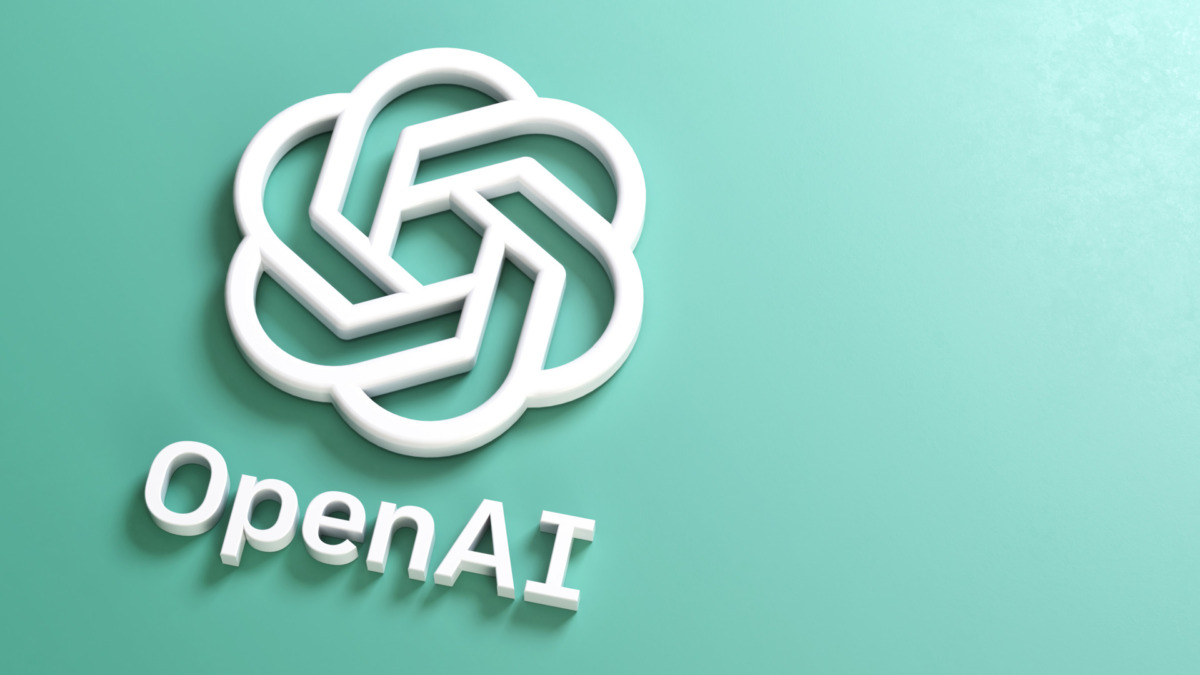 OpenAI is an artificial intelligence AI research company developing ChatGPT, GPT-4 or Dall-E 2. Isolated 3D logo on a surface and copy space