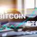 Bitcoin ETF, Exchange traded fund and cryptocurrencies concept on virtual screen.