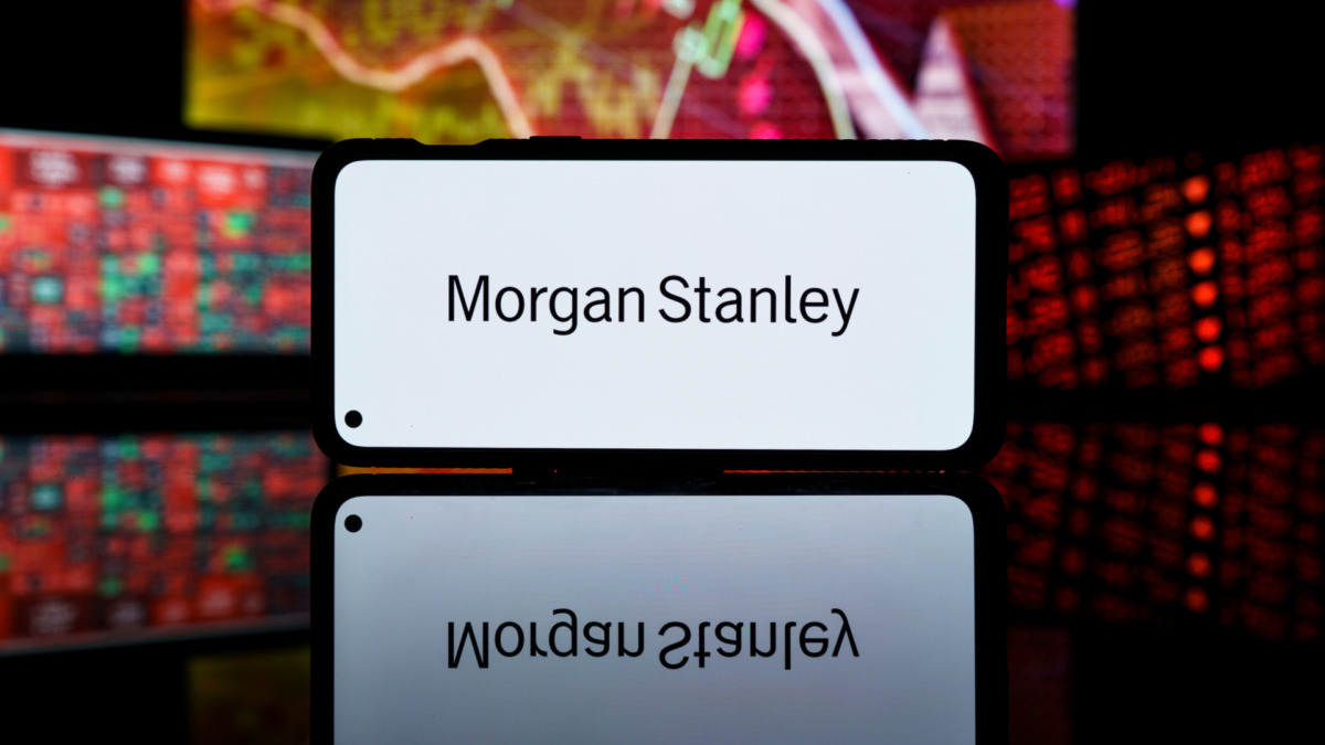 Morgan Stanley company shares dropped down at stock market. Morgan Stanley company financial crisis and failure.