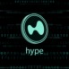 hyperliquid-hyper cryptocurrency illustrations on abstract background. 3d illustrations.
