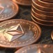 Pile of Ethereum Cryptocurrencies Close Up