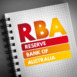 RBA - Reserve Bank of Australia acronym on notepad, business concept background