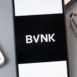 BVNK Logo on Phone Screen, Company Icon on Display.