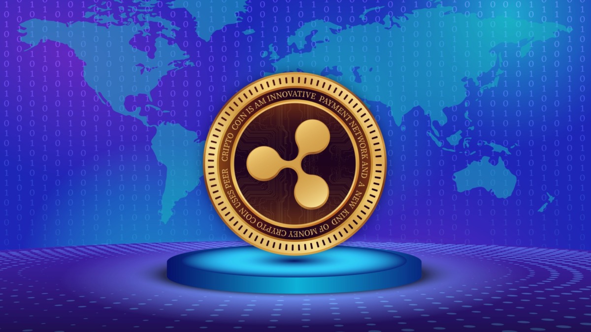 ripple usd-rlusd virtual currency images on digital background. 3d illustrations.