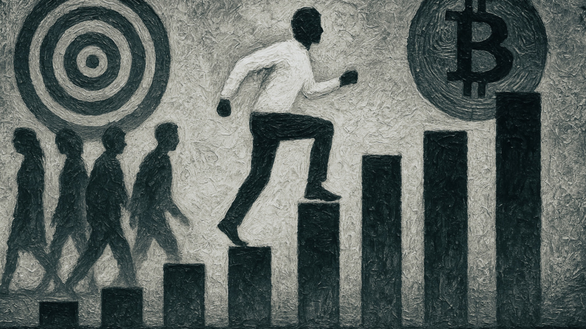 Ascending to Success: A graphic representation of an individual's journey toward achieving financial objectives and personal growth.