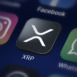 XRP Crypto logo on the smartphone