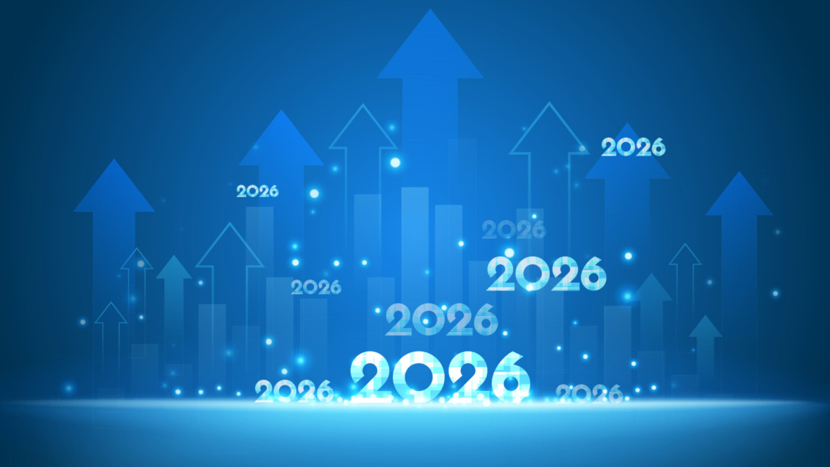 happy new year 2026 financial growth digital concept