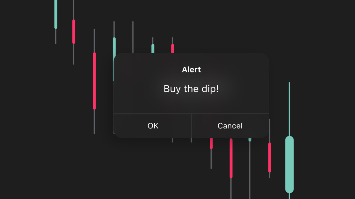 Buy the dip in, stock market correction. "It's dip o'clock!" famous sentence. Economics, Stock Market, Stock Exchange, Illustration Background.