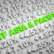 Green ETF Asia and Pacific symbol, exchange-traded fund, surrounded by numbers with percentage signs. Investment, growth, wealth, stock market, making money. 3D illustration