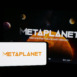 Person holding smartphone with logo of Japanese bitcoin company Metaplanet Inc. on screen in front of website. Focus on phone display.
