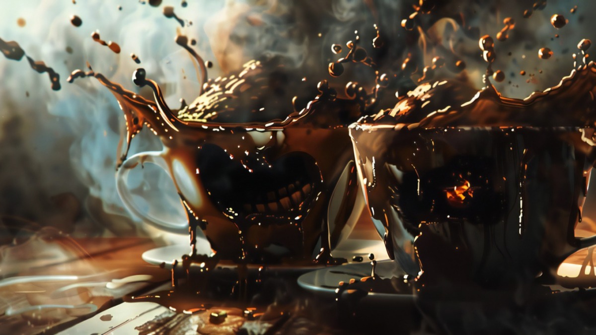 Coffee is poison abstract art Generative Ai