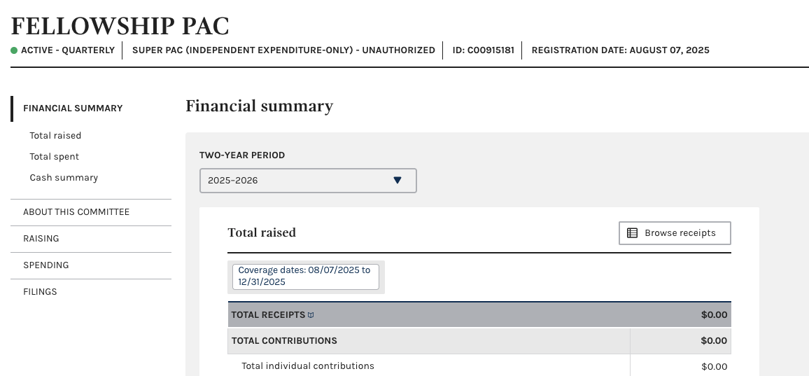 Mystery $100M Crypto PAC Vanishes After Promising 2026 Election Blitz