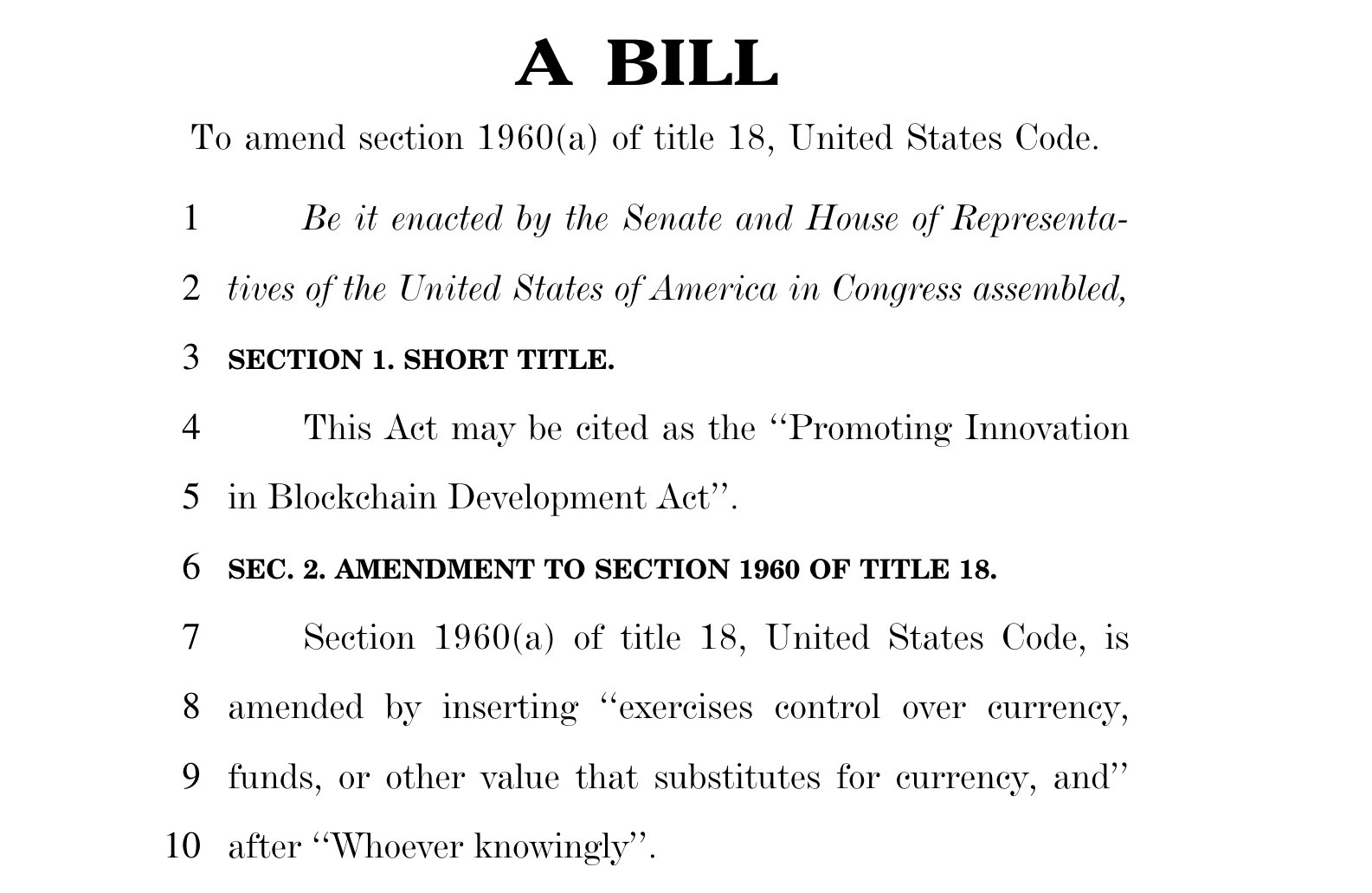 Lawmakers Move to Shield Crypto Developers From Federal Prosecution