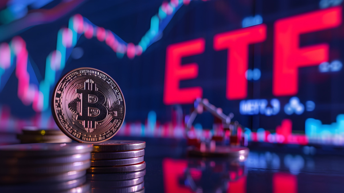 Crypto and bitcoin exchange traded fund or spot price ETF funds application gets approved concept