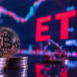 Crypto and bitcoin exchange traded fund or spot price ETF funds application gets approved concept
