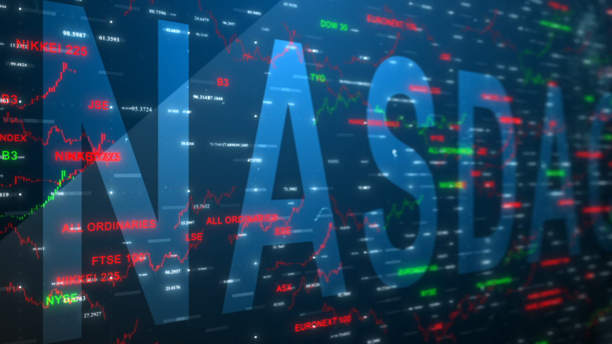 Nasdaq Stock Market is an American stock exchange based in New York City - 3D illustration rendering