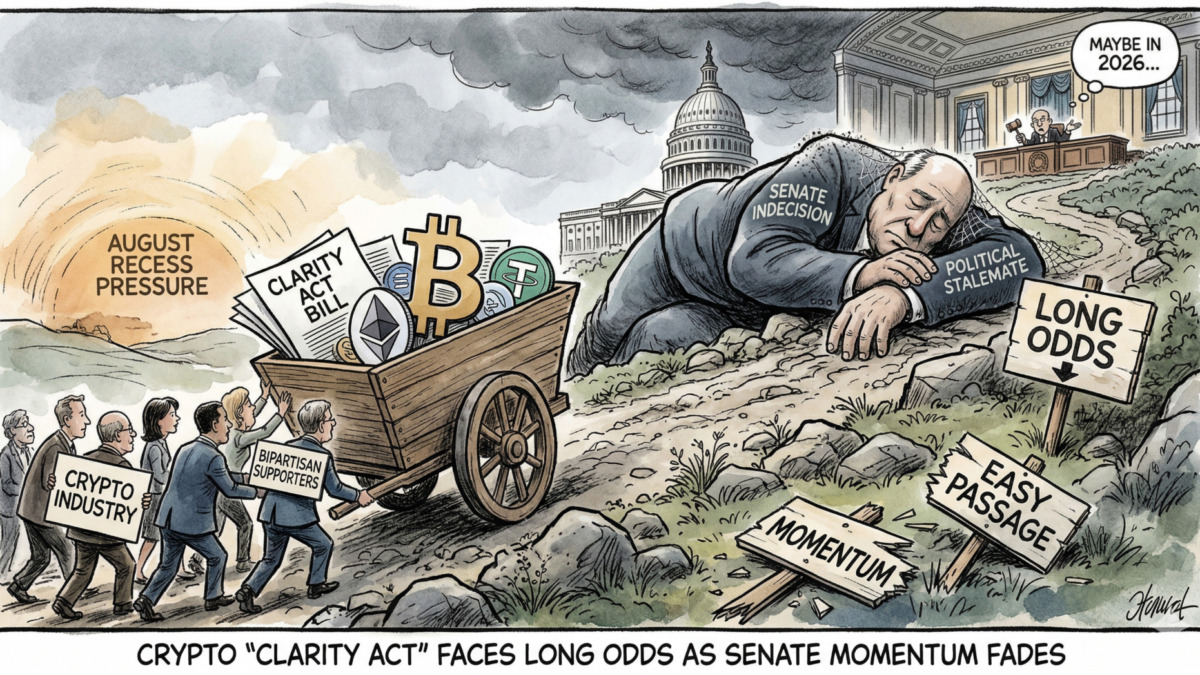 Analysts Say Crypto “Clarity Act” Faces Long Odds as Senate Momentum Fades