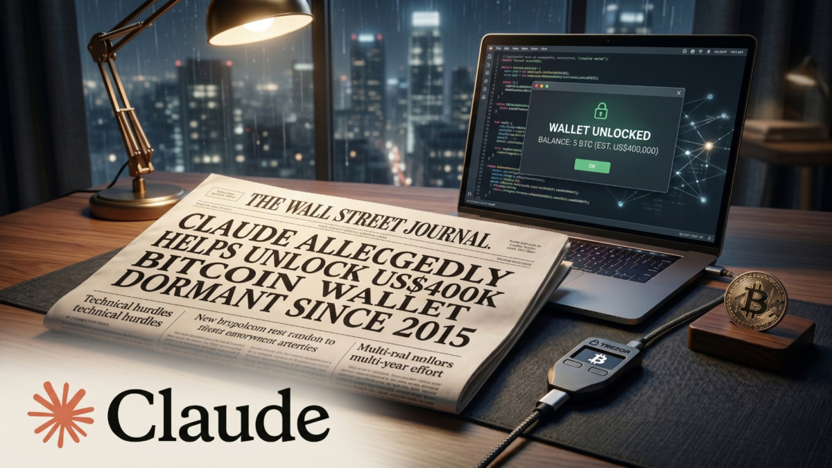 Claude Allegedly Helps Unlock US$400K Bitcoin Wallet Dormant Since 2015