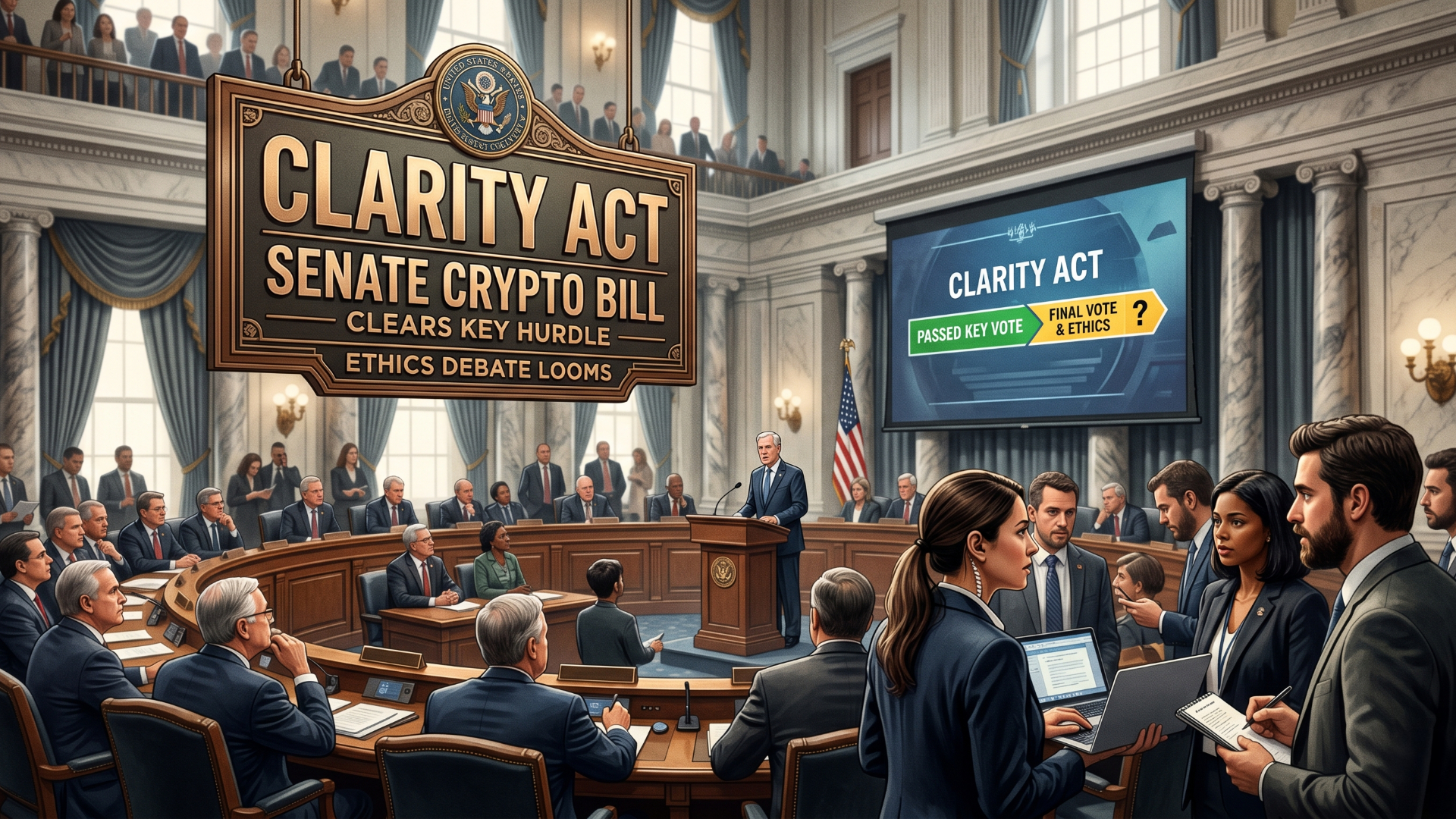 Senate Crypto Bill Clears Key Hurdle as Ethics Debate Looms Over Final Vote