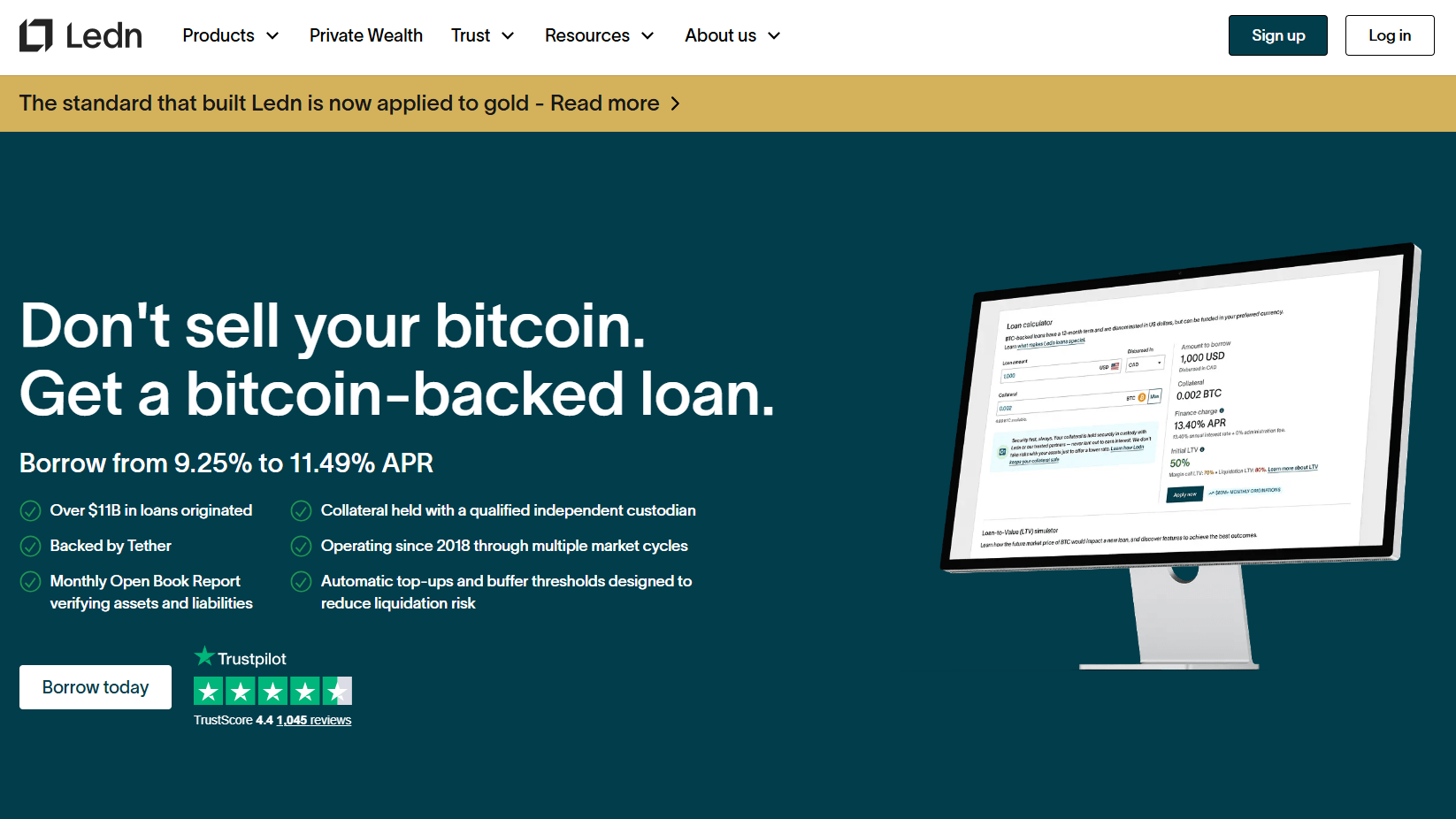 ledn bitcoin backed loan